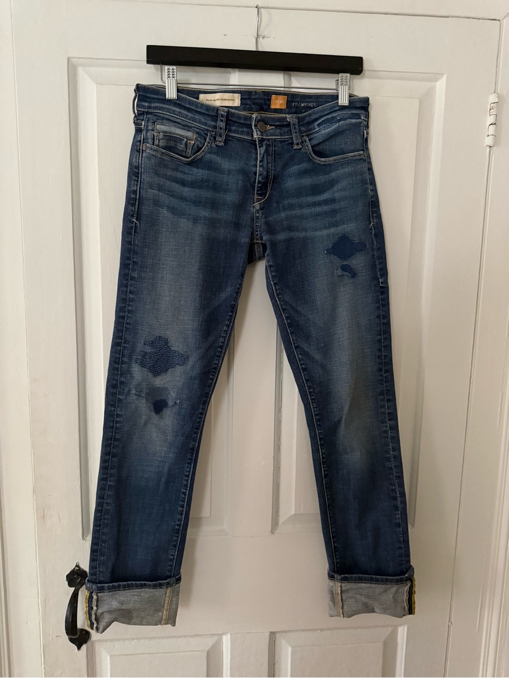 Dark Blue Distressed Women's Jeans